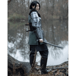 Katharina Blackened Steel Bracers