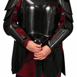 Katharina Blackened Steel Bracers