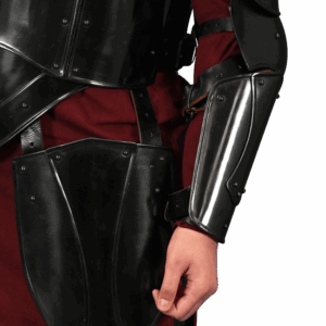 Katharina Blackened Steel Bracers