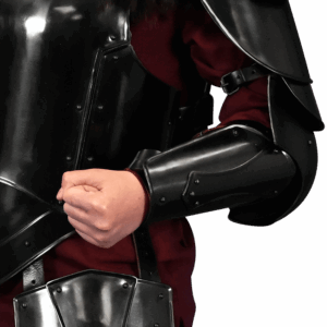 Katharina Blackened Steel Bracers