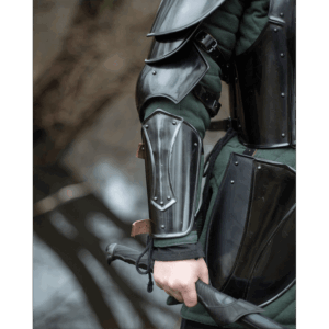 Katharina Blackened Steel Bracers