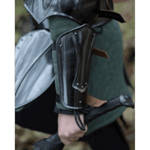 Katharina Blackened Steel Bracers