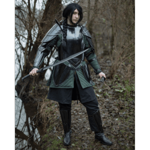 Katharina Blackened Steel Bracers