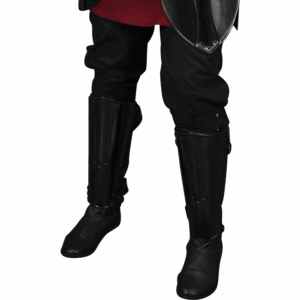 Katharina Blackened Steel Greaves