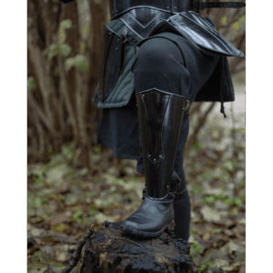 Katharina Blackened Steel Greaves