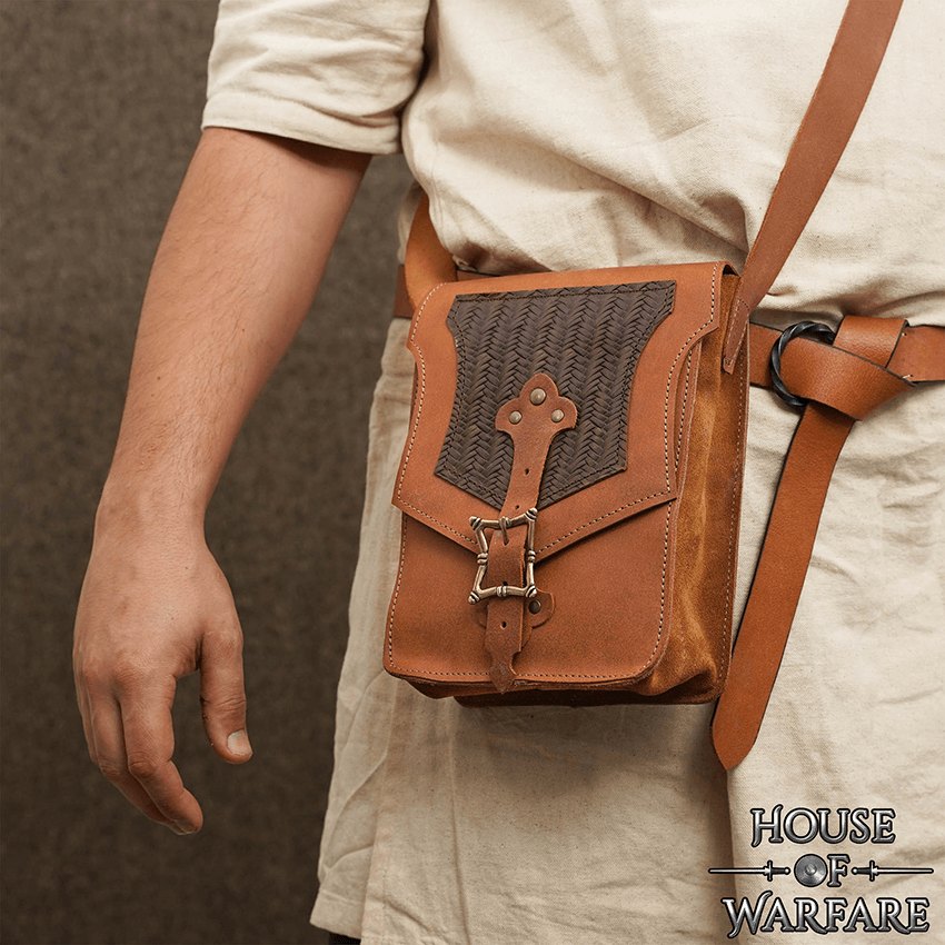 Handcrafted Medieval Leather Shoulder Bag