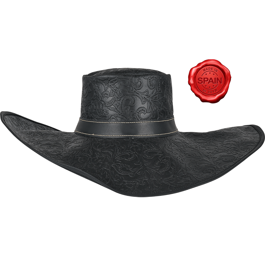 Medieval Celtic Renaissance Pirate Hat LARP Leather Musketeer