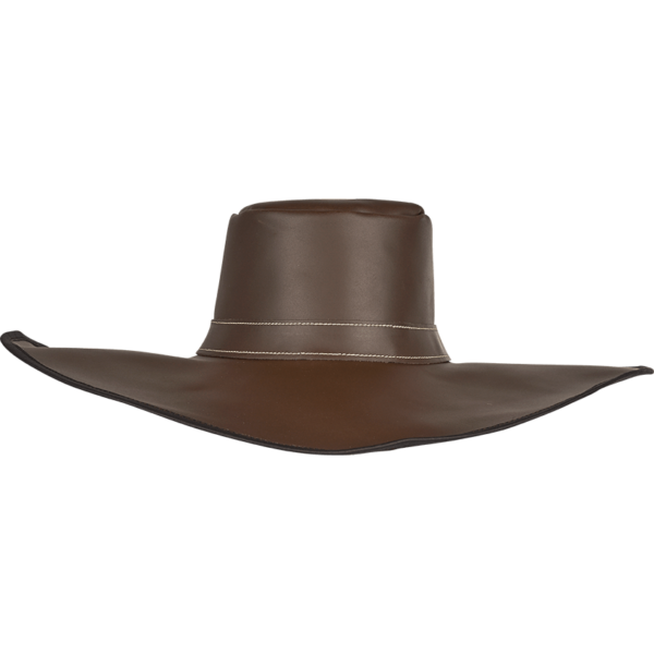 Alatriste Genuine Leather Hat - Brown
