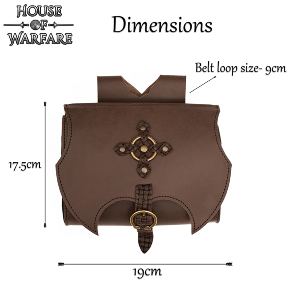 Medieval Fantasy Handcrafted Leather Belt Bag