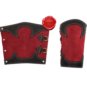 Arcane Leather Bracers - Red