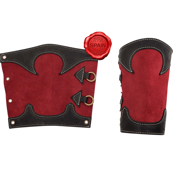 Arcane Leather Bracers - Red