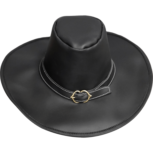 Leather Van Helsing Hat - Black