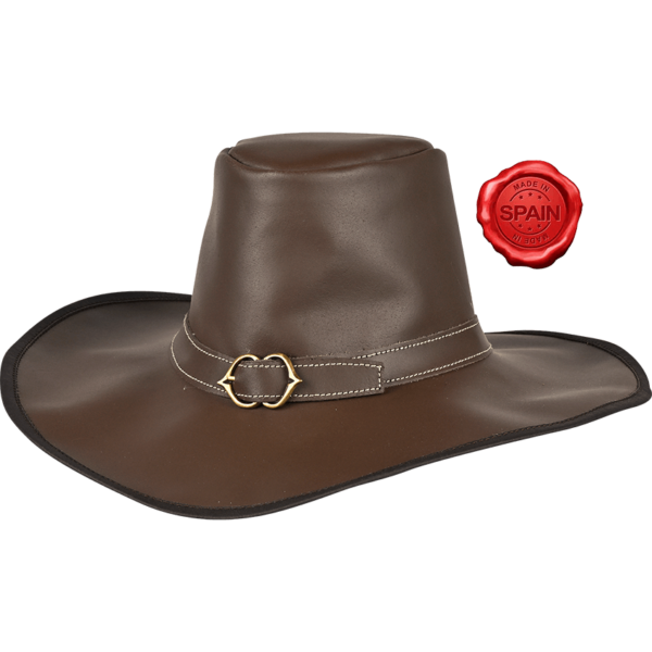 Leather Van Helsing Hat - Brown
