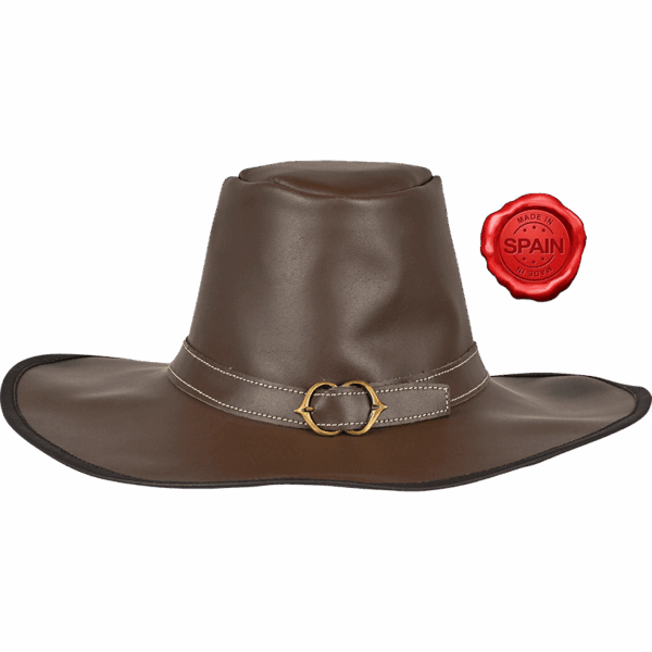 Leather Van Helsing Hat - Brown