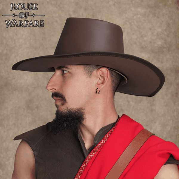 Leather Van Helsing Hat - Brown