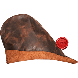 Rolf the Plowman Medieval Leather Hat - Brown