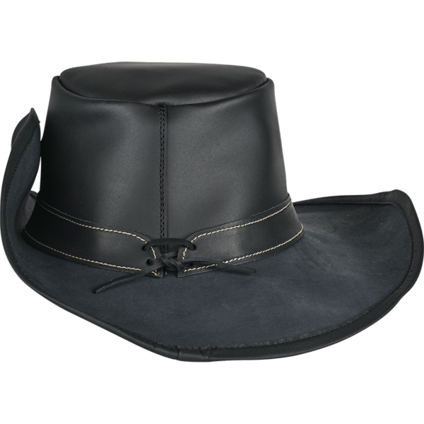 Flandes Leather Hat - Black