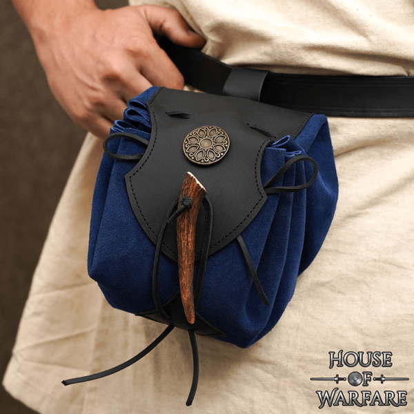 Wandering Healer Suede Drawstring Belt Pouch