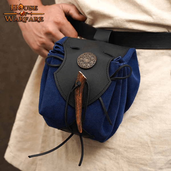 Wandering Healer Suede Drawstring Belt Pouch