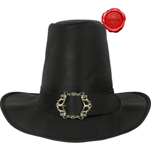 The Dark Witcher Leather Hat - Black