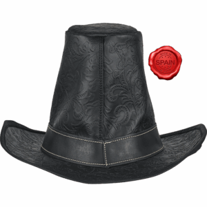 The Dark Witcher Embossed Leather Hat - Black