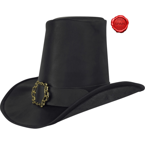 The Dark Witcher Leather Hat - Black