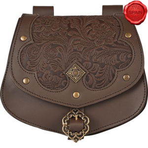 Medieval Fantasy Ranger Leather Belt Bag - Brown