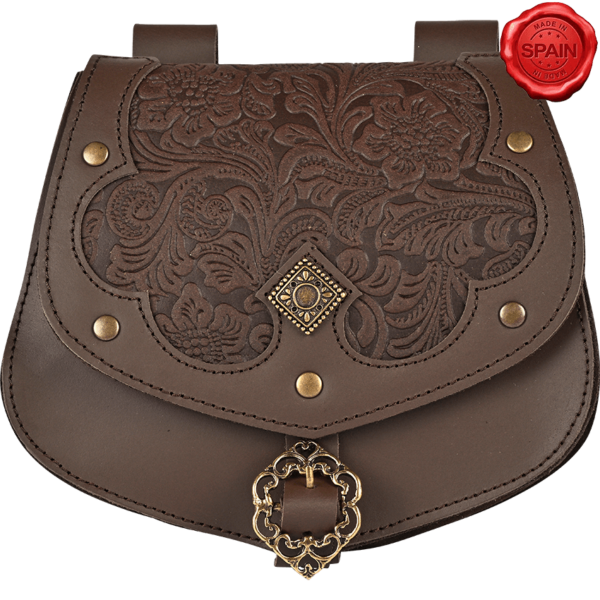 Medieval Fantasy Ranger Leather Belt Bag - Brown