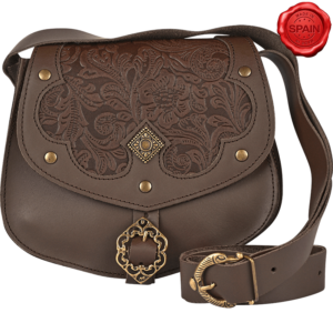 Medieval Fantasy Ranger Leather Shoulder Bag - Brown