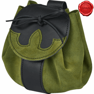 Fantasy Barbarian Suede Leather Belt Bag - Green