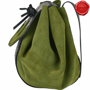 Fantasy Barbarian Suede Leather Belt Bag - Green