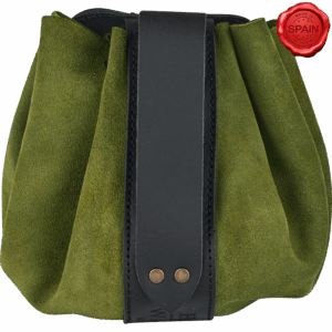 Fantasy Barbarian Suede Leather Belt Bag - Green