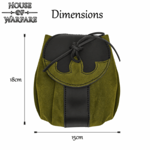 Fantasy Barbarian Suede Leather Belt Bag - Green