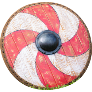 Thegn LARP Shield - Red/White - 80 cm