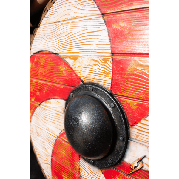 Thegn LARP Shield - Red/White - 80 cm