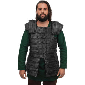 Leather Lamellar Body Armour - Black