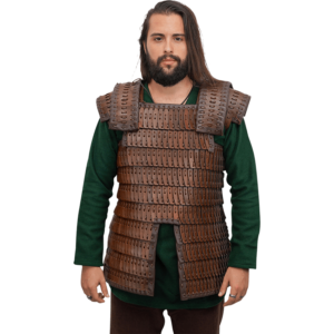 Leather Lamellar Body Armour - Brown