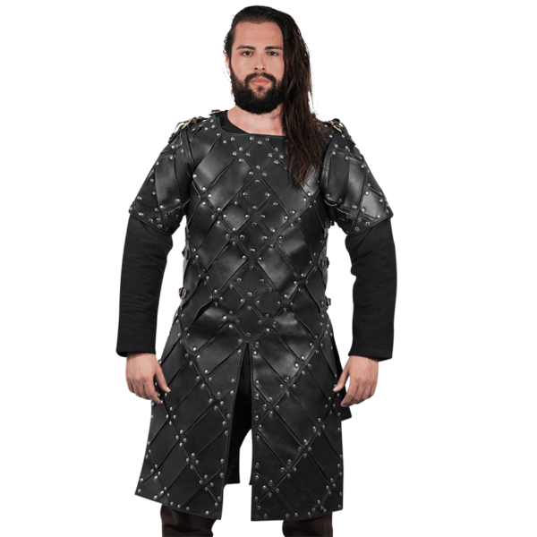 King of the North Leather Brigandine - Black