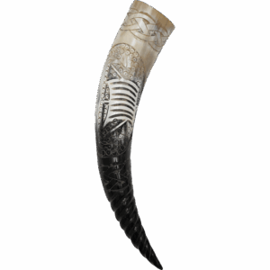 Viking Ship Drakkar Genuine Drinking Horn