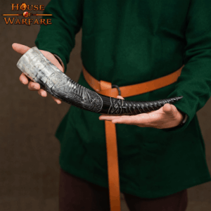 Viking Ship Drakkar Genuine Drinking Horn