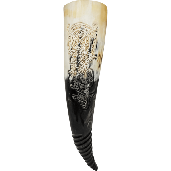 Viking Jormungandr Genuine Drinking Horn