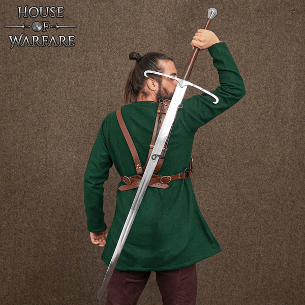 Barbarian Sword Back Harness - Brown