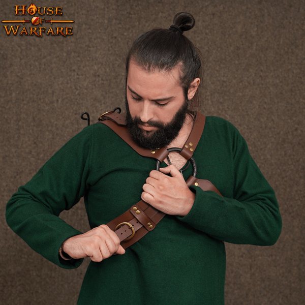 Barbarian Sword Back Harness - Brown