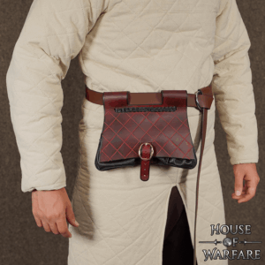 Late Medieval Belt Bag - Black/Maroon