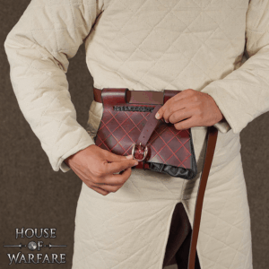 Late Medieval Belt Bag - Black/Maroon