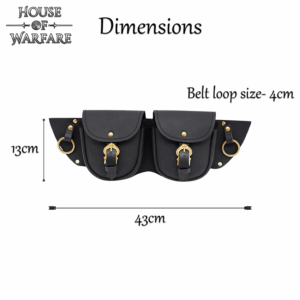 Tradesman Double Leather Pouch - Black
