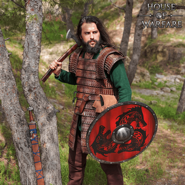 Fenrir Round Wooden Viking Shield
