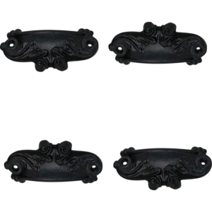 Ornate Iron Cabinet Pulls - Set of 4