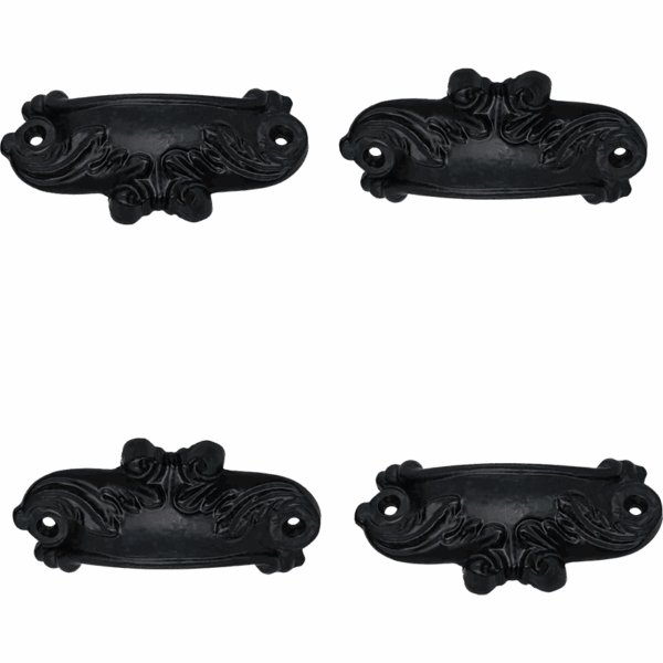 Ornate Iron Cabinet Pulls - Set of 4