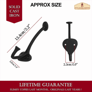Cast Iron Wall Hooks - Set of 2